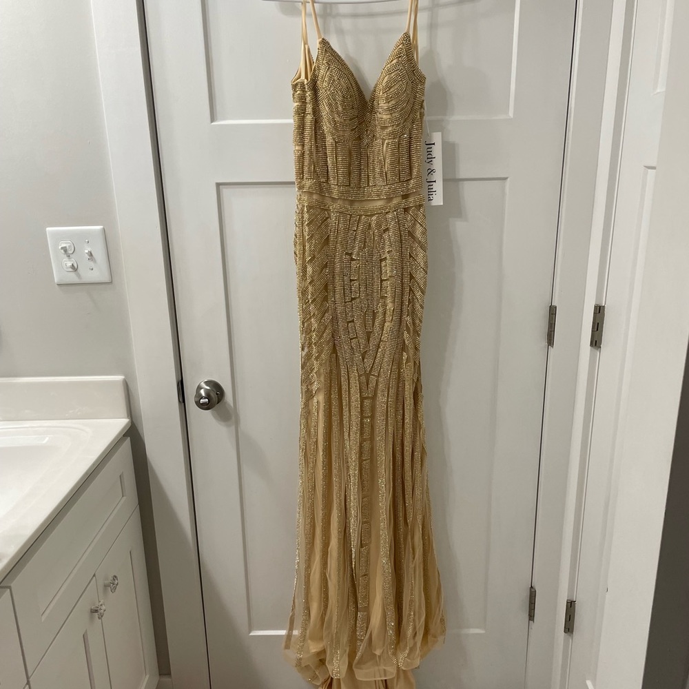 Crystal Beaded Prom Dress